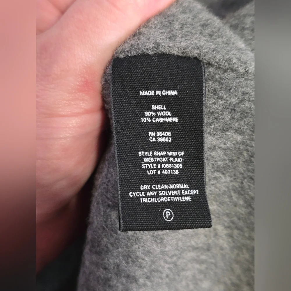 Theory Wool/Cashmere Plaid Skirt Size 4 - Picture 4 of 5